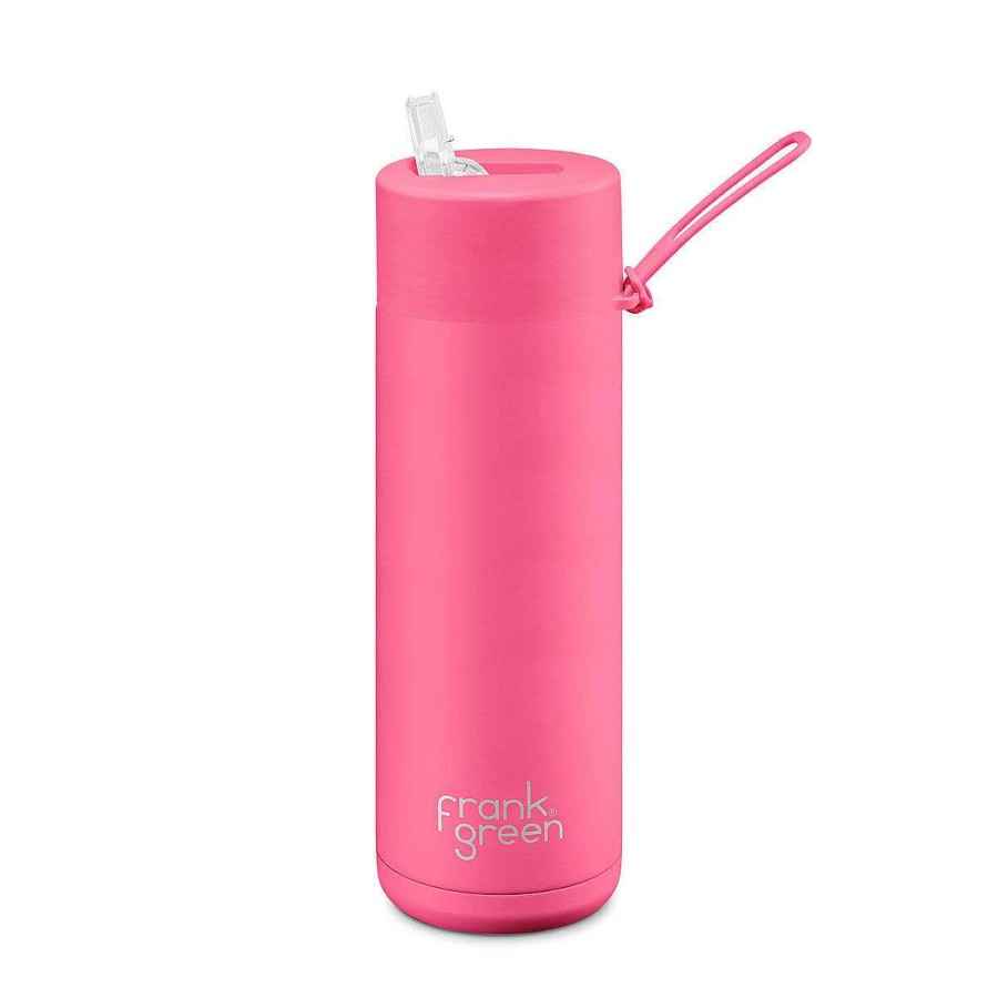 Kids FRANK GREEN Water Bottles | Frank Green Reusable 595Ml Water Bottle - Pink/Neo