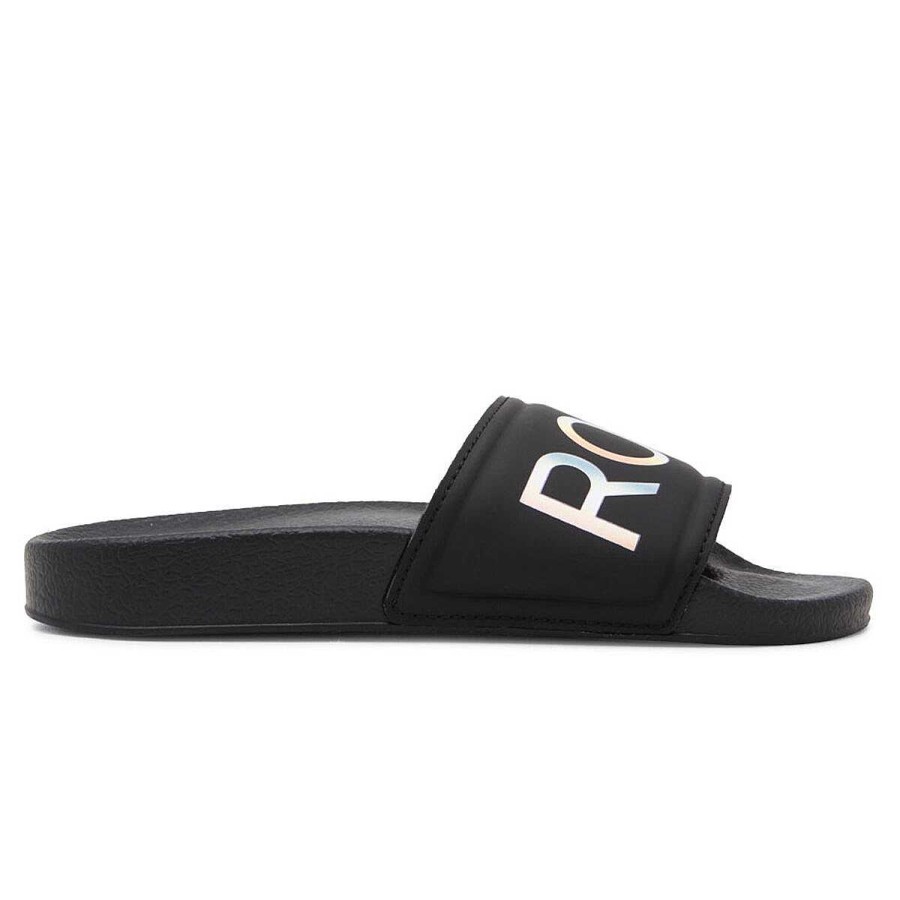 Kids ROXY Slides And Thongs | Roxy Slippy 2 Gs Girls Slides Black