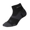 Men 2XU Socks | 2Xu Vectr Cushion Quarter Crew Socks Black