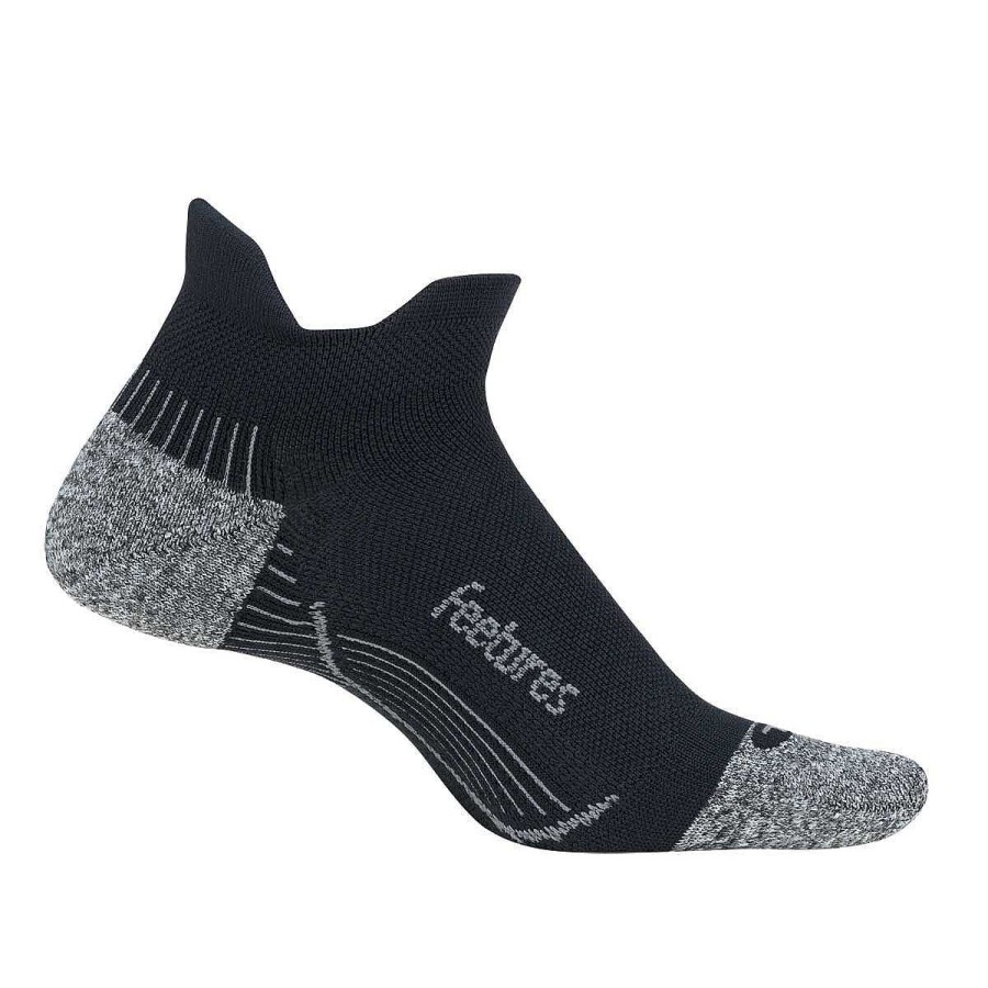 Men Feetures Socks | Feetures Plantar Faciitis Relief No Show Tab Socks Black