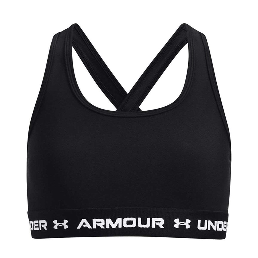 Kids Under Armour Bras & Crops | Under Armour Girls Crossback Mid Sports Bra Black