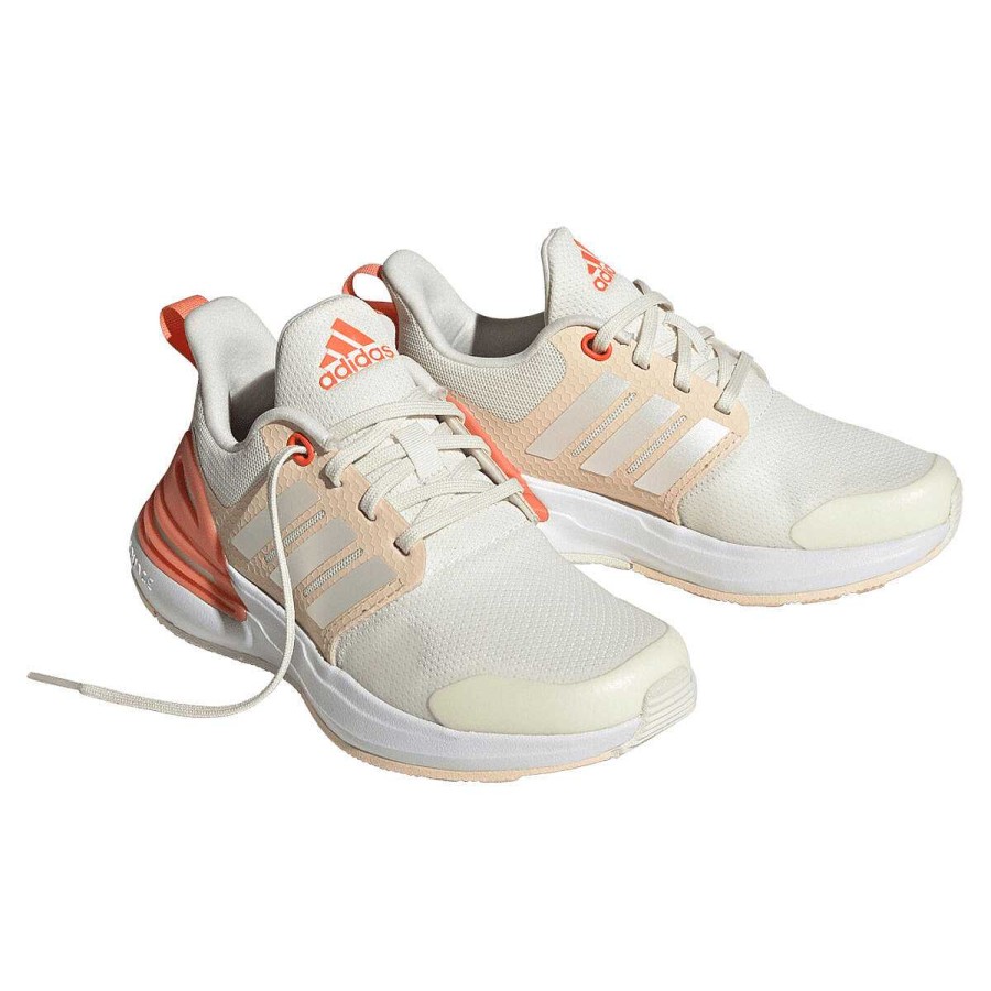 Kids adidas Running | Adidas Rapidasport Bounce Kids Casual Shoes White/Peach