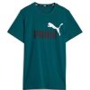 Kids PUMA Activewear | Puma Kids Essential Plus Colour Logo Tee Green