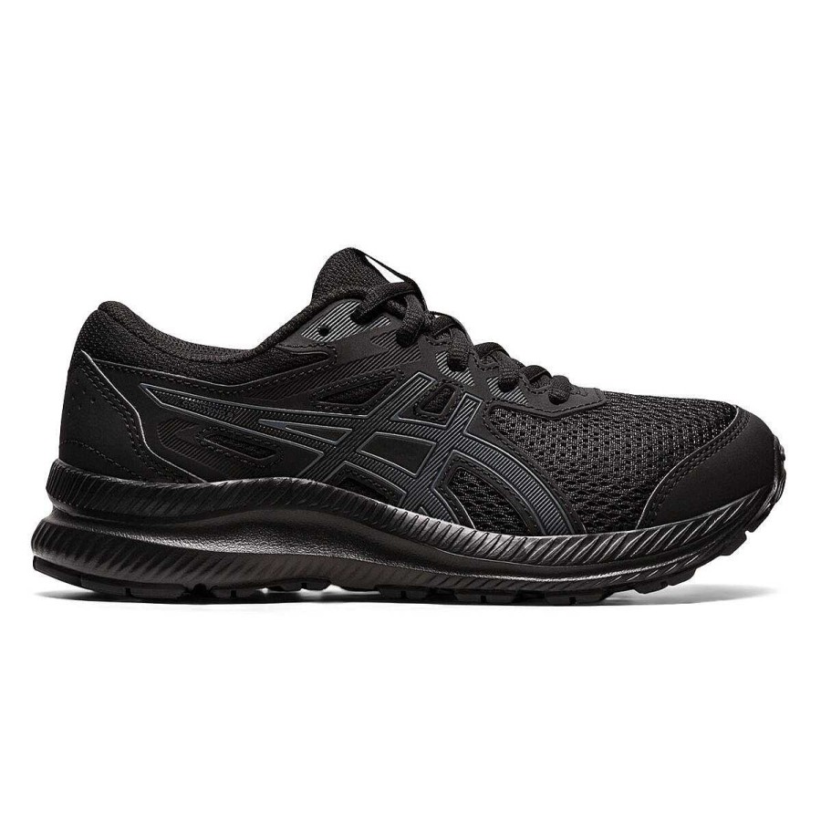 Kids Asics School Shoes | Asics Contend 8 Gs Kids Running Shoes Black