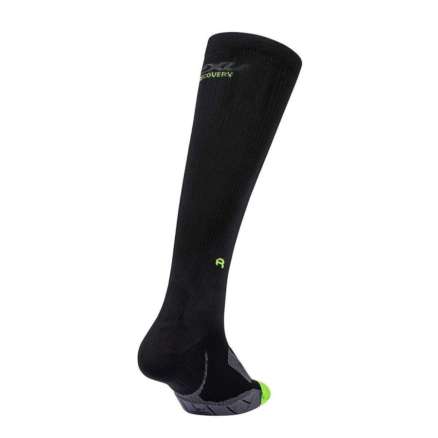 Men 2XU Socks | 2Xu Recovery Compression Socks Black