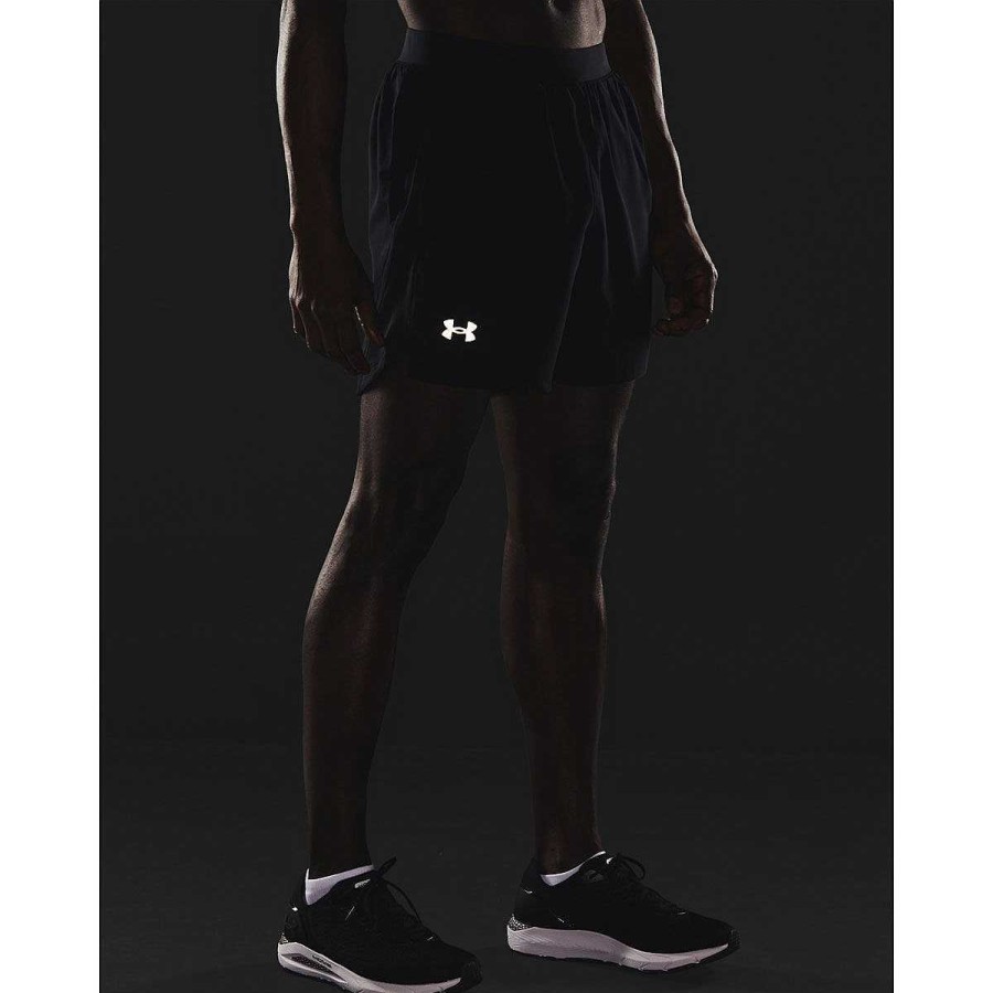 Men Under Armour Shorts | Under Armour Mens Ua Launch 5-Inch Running Shorts Black/Reflective