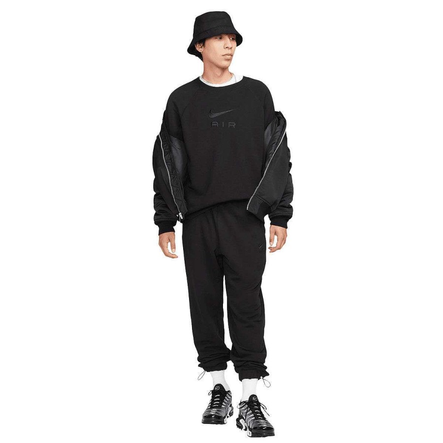 Men Nike Track Pants | Nike Air Mens French Terry Jogger Pants Black