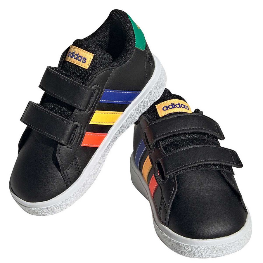 Kids adidas Sneakers | Adidas Grand Court 2.0 Toddlers Shoes Black/Blue