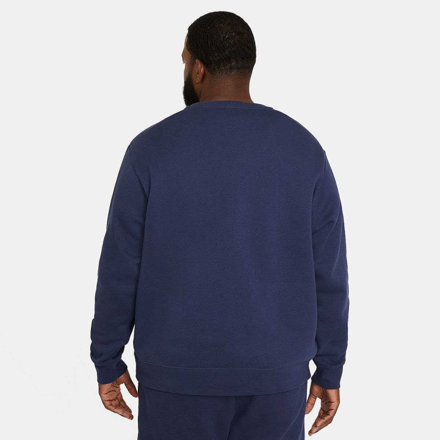 Men Nike Hoodies & Sweatshirts | Nike Sportswear Mens Club Sweatshirt Navy