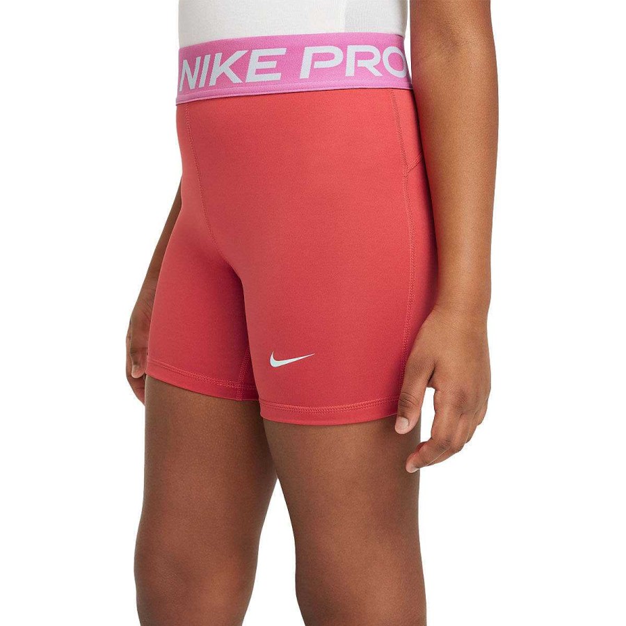 Kids Nike Shorts | Nike Pro Girls 3-Inch Shorts Red/Pink