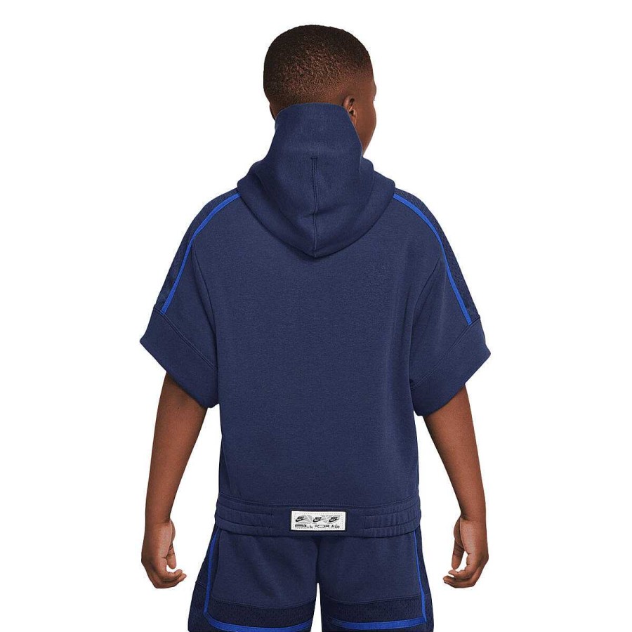 Kids Nike Activewear | Nike Boys Culture Of Basketball Hoodie Navy/Blue