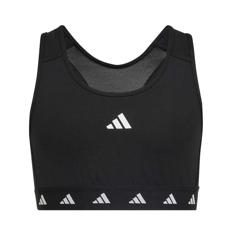 Kids adidas Bras & Crops | Adidas Girls Aeroready Techfit Bra Black