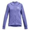 Kids Under Armour Jackets | Under Armour Girls Rival Fleece Full Zip Hoodie Blue