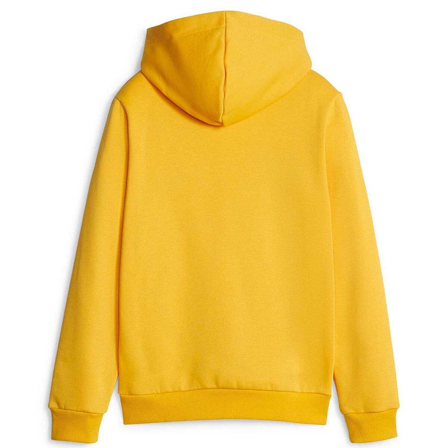 Kids PUMA Hoodies & Sweatshirts | Puma Junior Kids Essential Plus 2 Colour Big Logo Hoodie Yellow