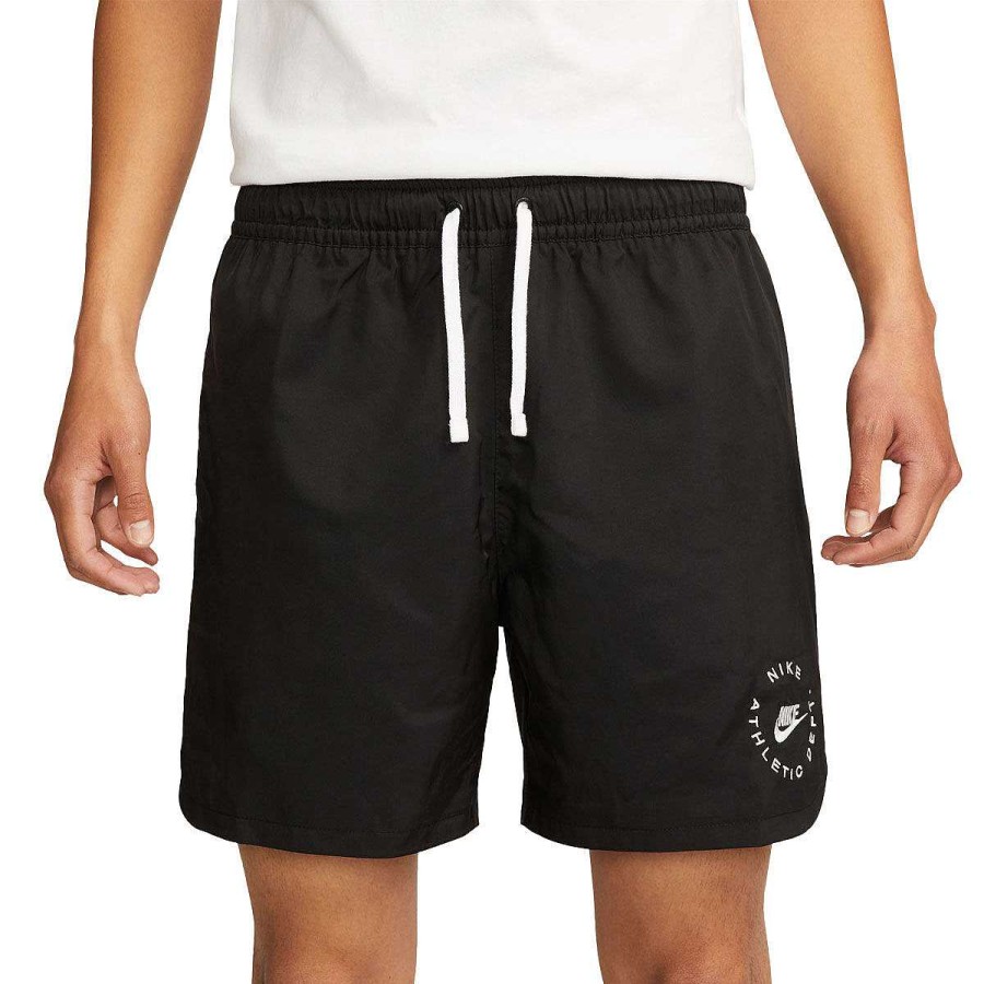 Men Nike Shorts | Nike Mens Club Woven Lined Flow Shorts Black