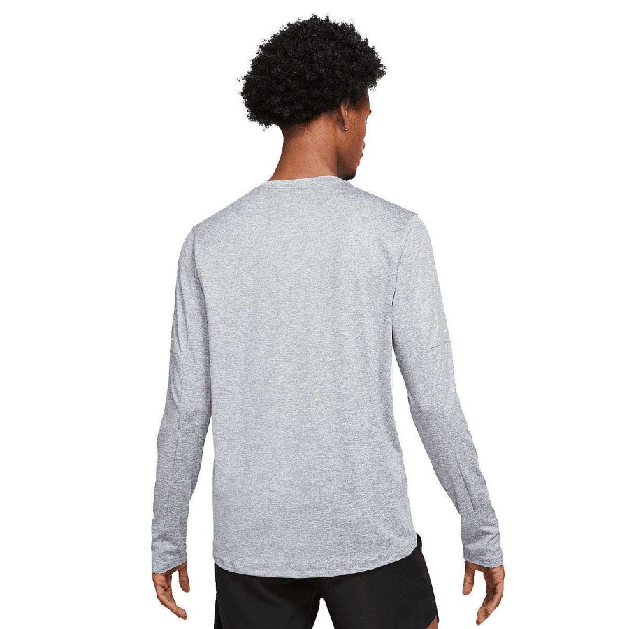 Men Nike Hoodies & Sweatshirts | Nike Mens Dri-Fit Element Crew Top Grey