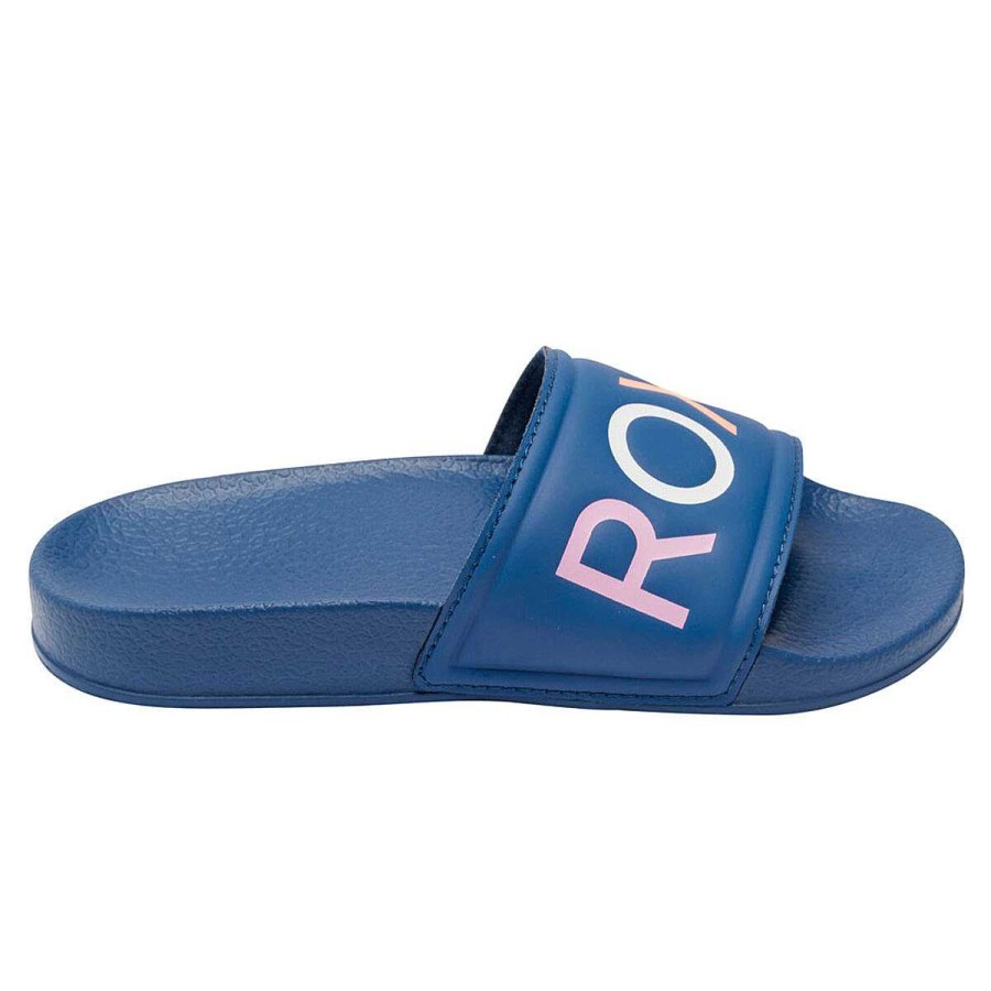 Kids ROXY Slides And Thongs | Roxy Slippy 2 Girls Slides Blue