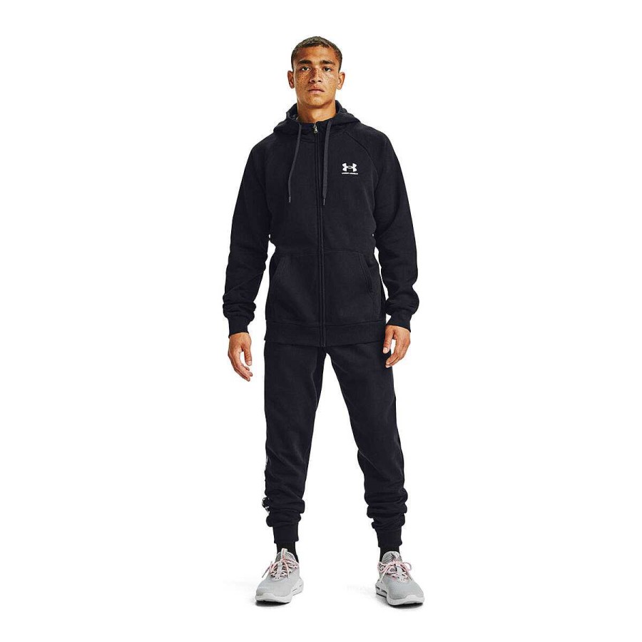 Men Under Armour Hoodies & Sweatshirts | Under Armour Mens Rival Fleece Full-Zip Hoodie Black