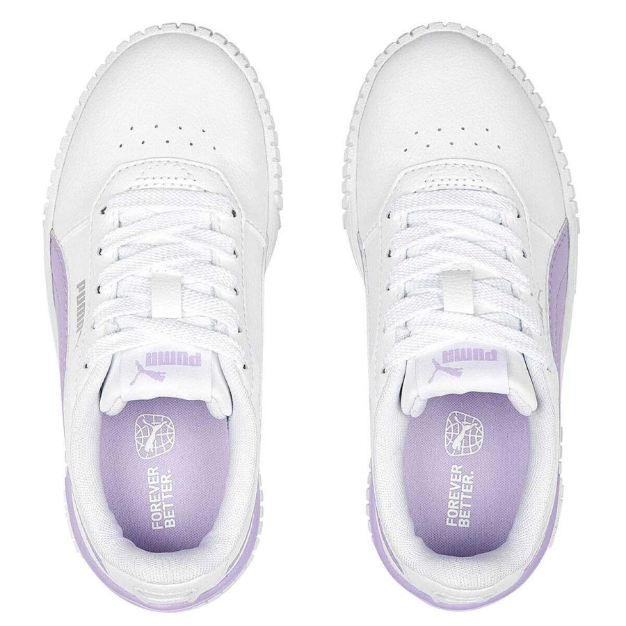 Kids PUMA Casual | Puma Carina 2.0 Ps Kids Casual Shoes White/Purple