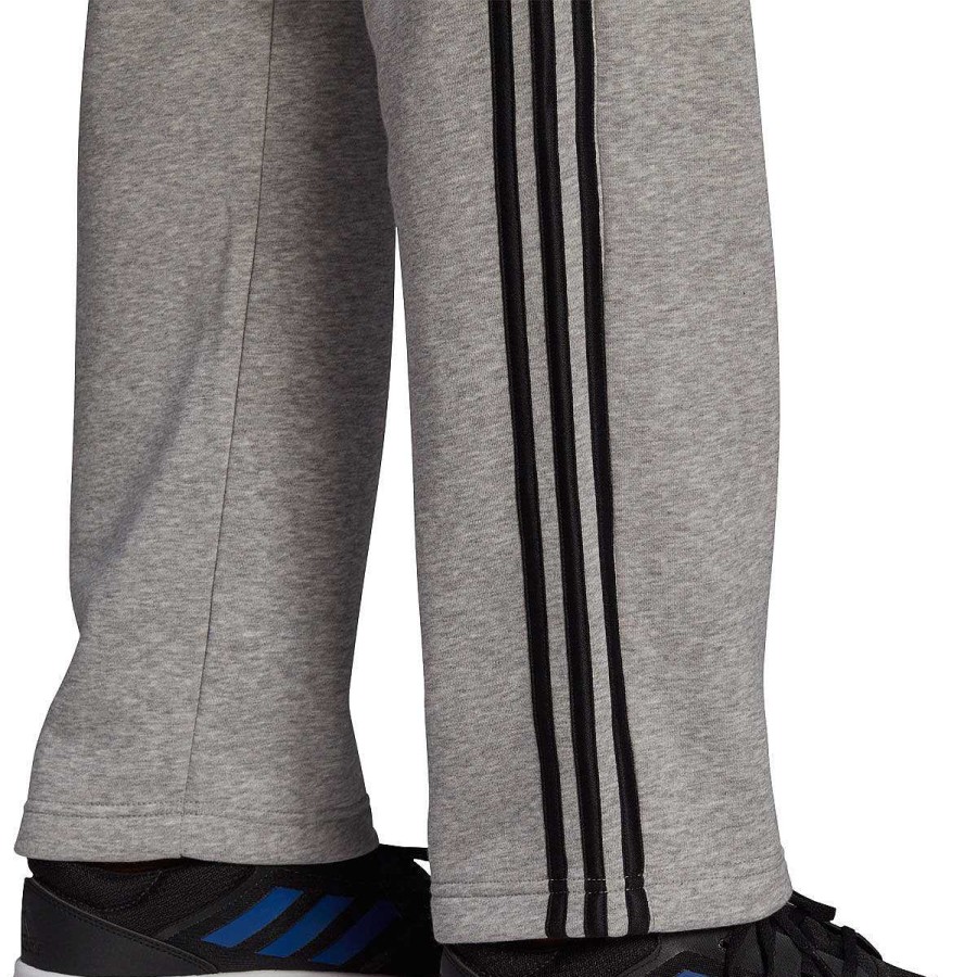 Men adidas Track Pants | Adidas Mens Essentials Fleece Open Hem 3-Stripes Pants Grey