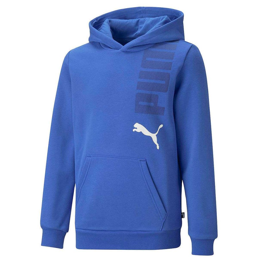 Kids PUMA Hoodies & Sweatshirts | Puma Boys Essentials Fleece Logo Hoodie Royal Blue