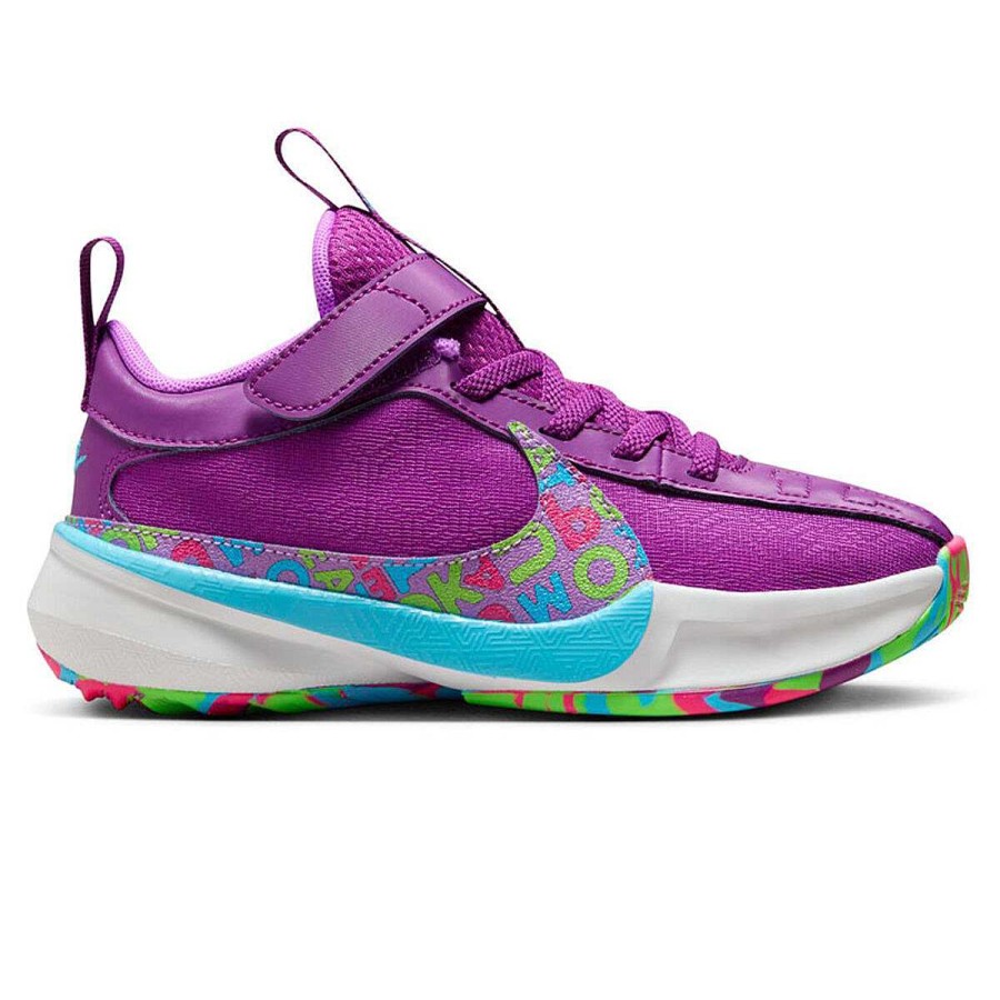 Kids Nike Basketball | Nike Freak 5 Ps Kids Basketball Shoes Purple/Blue